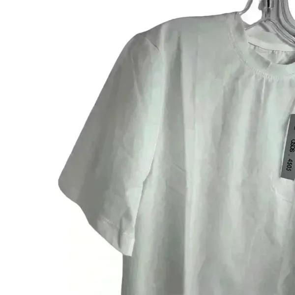 ASOS‎ 4505 Unisex XS White Short Sleeve T-Shirt Solid Casual Top - Image 3