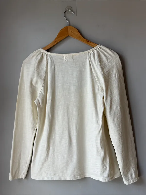 NATION LTD Cream Long Sleeve Tee Shirt - Image 2