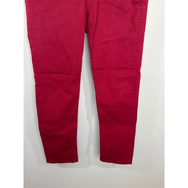 Rag & Bone High Rise Skinny Jeans Red‎ Size 28 Cropped Tencel Blend - Image 6