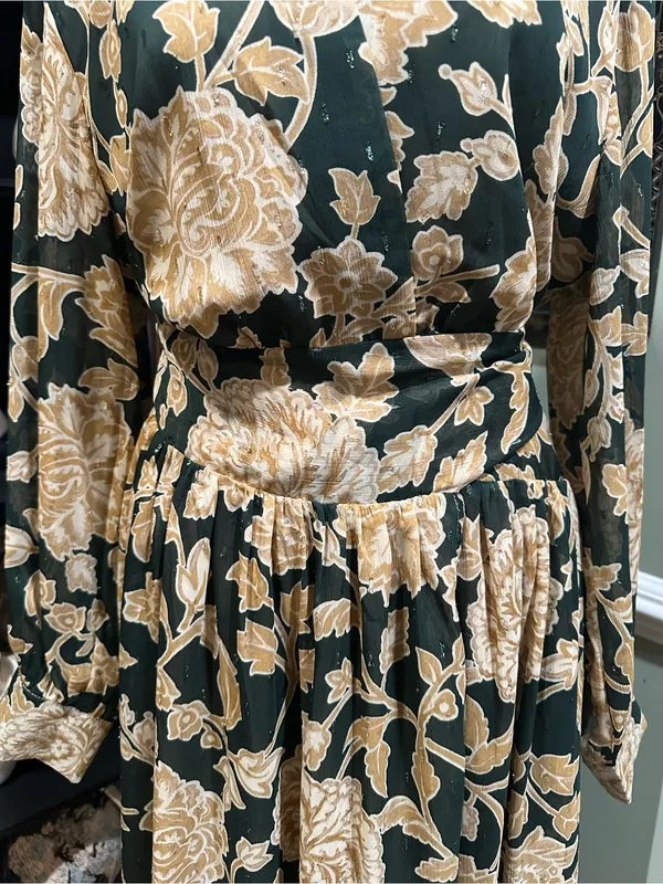 Dress Forum Floral Baroque V‑Neck Maxi Dress – Size Large (NWT) - Image 4