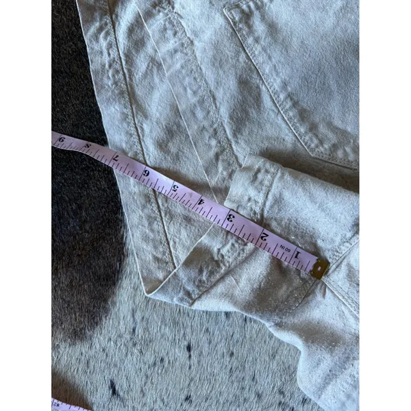 FREE PEOPLE Rhodes Chino Coverall Tan Short-Sleeve‎ Romper Size Large - Image 7