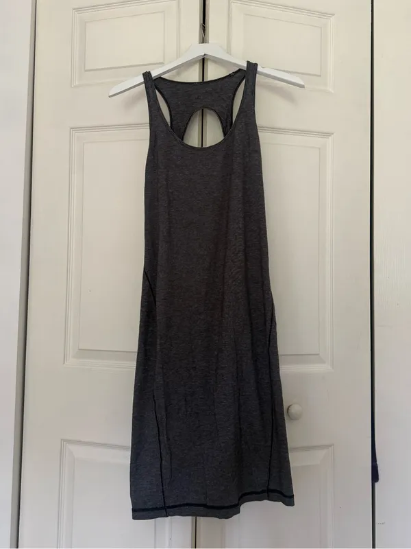 Lululemon Go For It Dress Gray Knee Length Active Dress Casual Tank Dress - Image 4