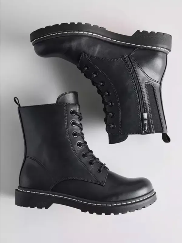 torrid Stevie Black Lace-Up Combat Boots - Image 7