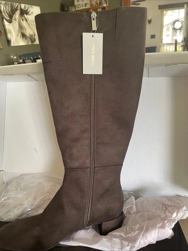 Bandolino Dark Brown Over-the-Knee Suede Boots - Image 3