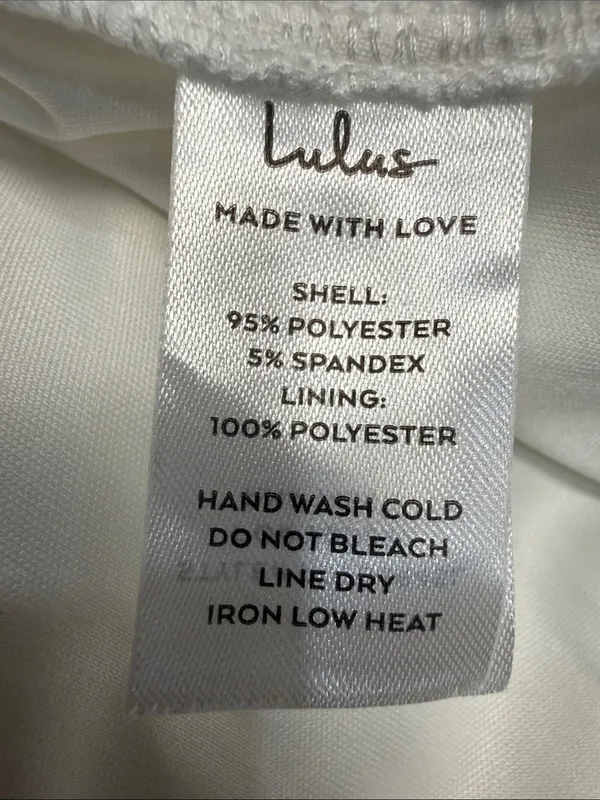 Lulus White Ruched Mesh Overlay Satin Mini Dress NWT - Image 8
