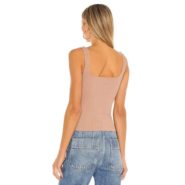 Free People Square One Seamless Cami in Latte XSmall Womens Tank Top - Image 2