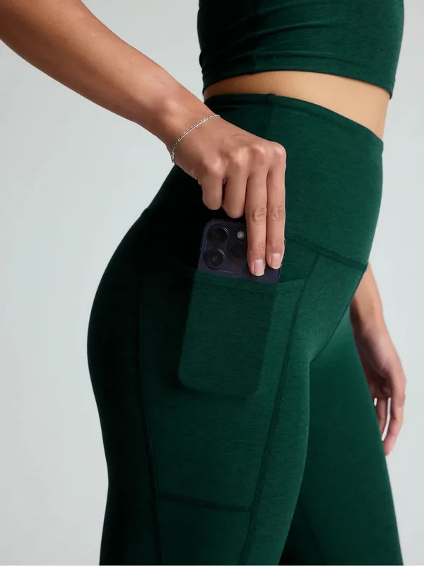 Beyond Yoga Spacedye Out of Pocket Leggings Dark Spruce Green Heather Size XS - Image 2