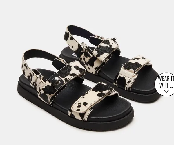 Steve Madden Mona Black Cow Print - Image 2