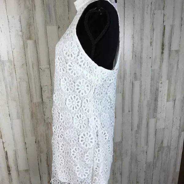 Lovers + Friends Casper White Eyelet Dress Mini L v6x - Image 8