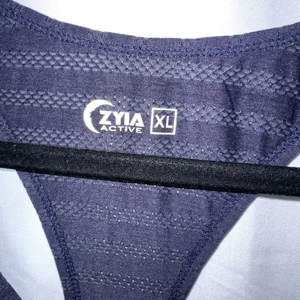 Zyia Active Womens Sz XL Navy Cubana Racerback Sleeveless Yoga Workout Tank Top - Image 3