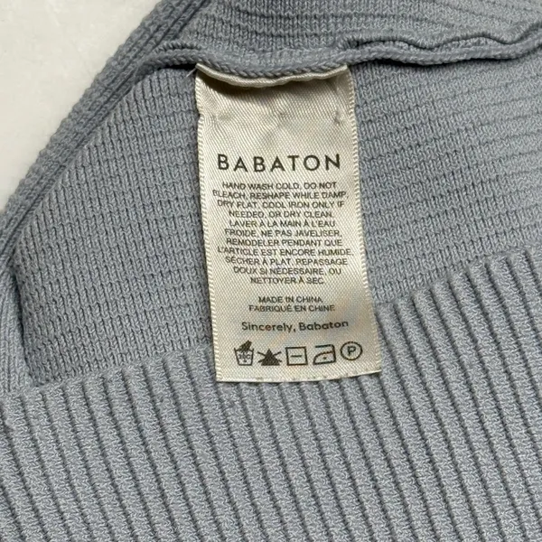 Babaton by Aritzia Sculpt Knit Criss‎ Cross Tank Color lBlue - Image 7