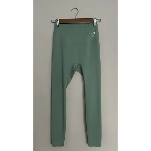 Gymshark Training 7/8 Leggings - Alpine Green - Size M - Image 2