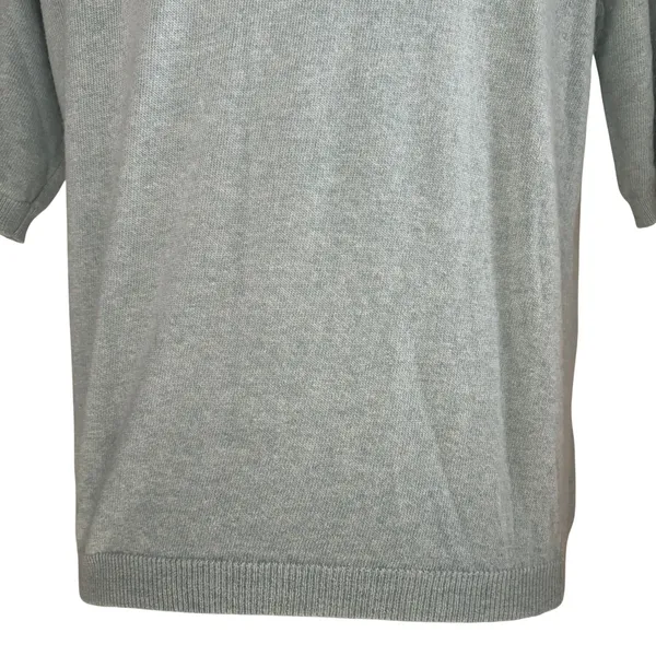 Bianco & Blu Cashmere Silk Wool‎ Knit Sweater Blue Teal Made in Italy Womens L - Image 7