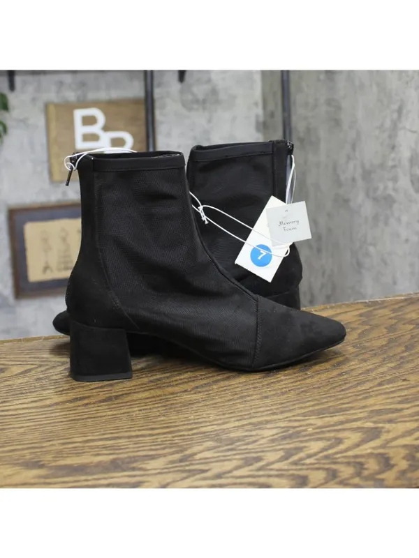 NWT A New Day Block Heel Mid-Calf Booties with Memory Foam 94568456 Black 7M - Image 9