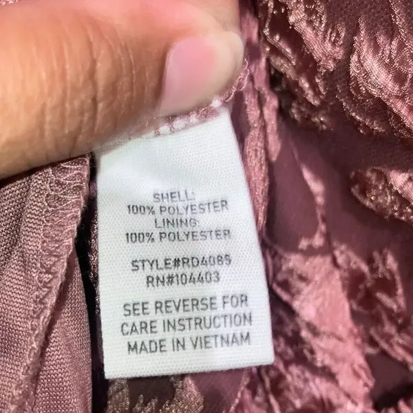 August Sky Floral Jacquard Sweetheart Neck Midi Dress Dusty Mauve Med #400 - Image 11