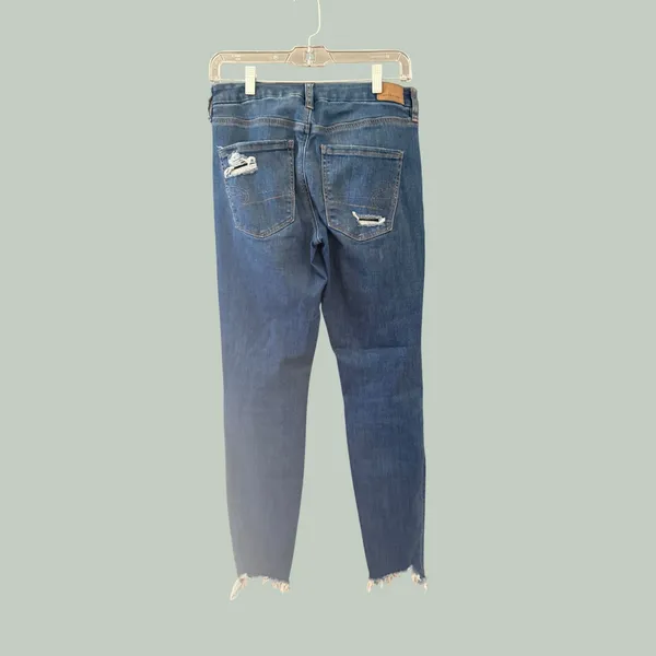 American Eagle Curvy High-Rise Jegging Distressed Skinny Jeans Blue 6‎ Long - Image 2