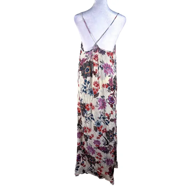 Patrons‎ of Peace Womens Floral Crinkle Rayon Maxi Dress Size Small - Image 2