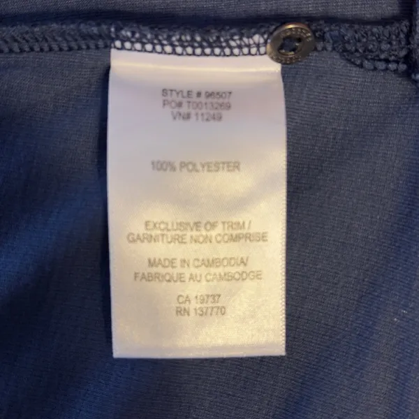 1728 | Roots 73 Waffle‎ Knit Wicking Polo Shirt Navy Blue Womens Large - Image 6