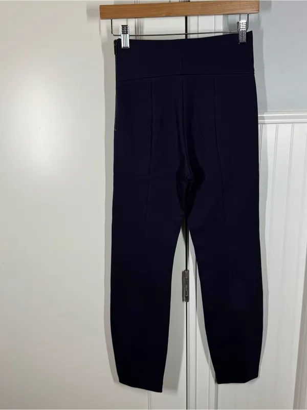 Good American The Boss Pant High Rise Navy Skinny‎ with Zips Size 2 Medium - Image 6