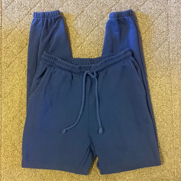 SHEIN BASICS Drawstring Waist Solid Blue Sweatpants - Image 6