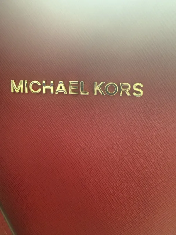 Micheal kors red leather tote bag purse large - Image 7