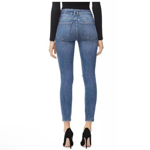 Good American Good Legs‎ Indigo Blue Distressed Size 2 / 26 - Image 2