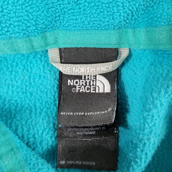 Women’s Medium The North Face Turquoise Polartec Fleece Pullover Jacket - Image 7