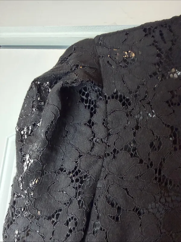 Audrey‎ Parks Black Lace Blouse small - Image 4