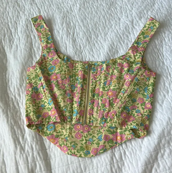 Corset Floral Top Multi Size XS - Image 4