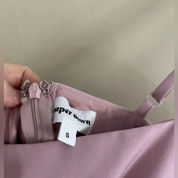 Superdown Revolve Mini Dress S Pink Ruched Bodycon Spaghetti Strap Going Out - Image 7