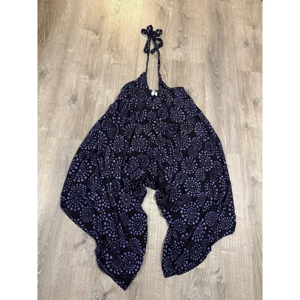 Eagle Ray Traders Ofsa Purple Rayon Romper Batik India Size XL - Image 2