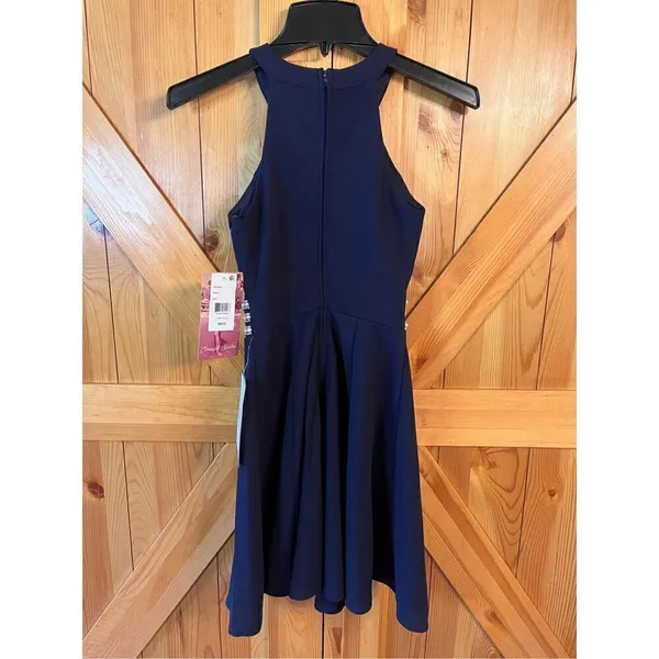 EMERALD SUNDAE Juniors' Embellished-Waist A-Line Dress size XXS nwt (3356) - Image 5