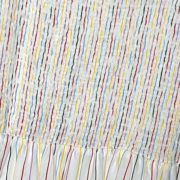 English Factory Smocked Flutter Cap Sleeve Stripes Dress - Image 5