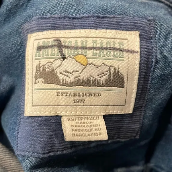 American Eagle Outfitters- Chambray Denim Full Button Down Shirt- Size XS - Image 3