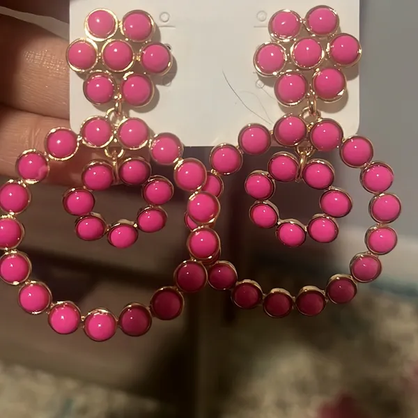 NWT fashion earring Pink - Image 3