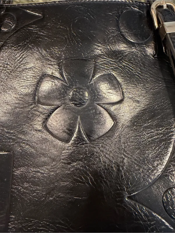 Montana West M West Black Embossed Floral Western Tote Shoulder Bag Purse - Image 5