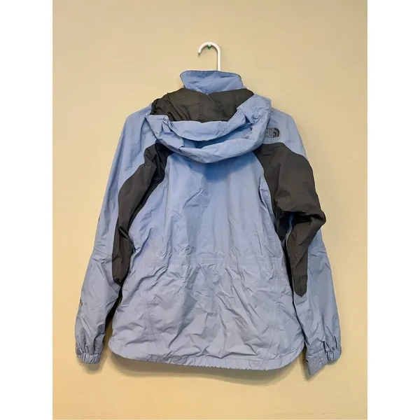 The North Face Light Blue Dark Gray Color Block Waterproof Hyvent Jacket M - Image 2