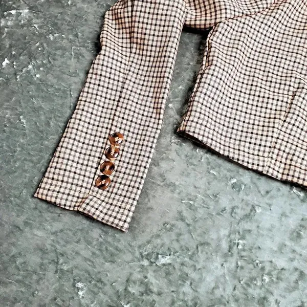 Windsor Brown‎ Houndstooth Cropped Jacket - Image 3