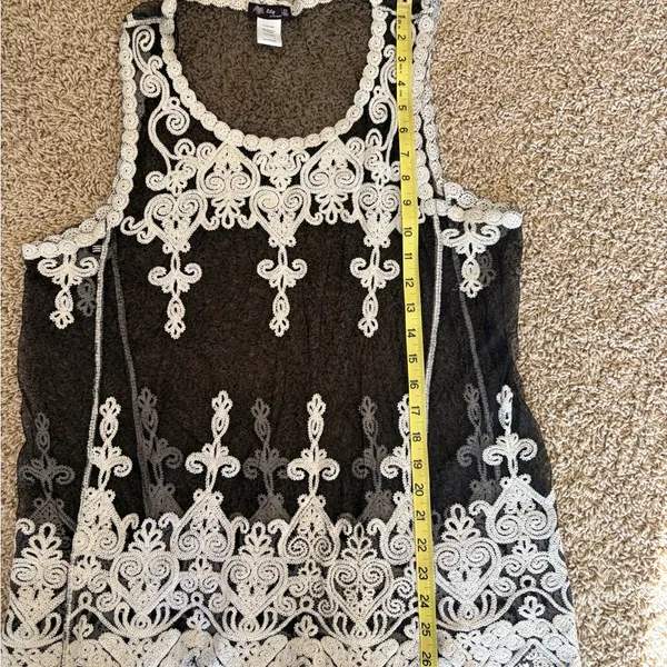 Lily by Firmiana Lace Embroidered Top Lingerie Size 2X Sheer Sexy Camisole U6 - Image 8