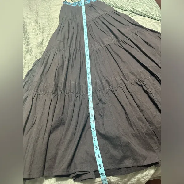 Issue New York Whimsy‎ Tiered Maxi Skirt Blue Size 12 - Image 7