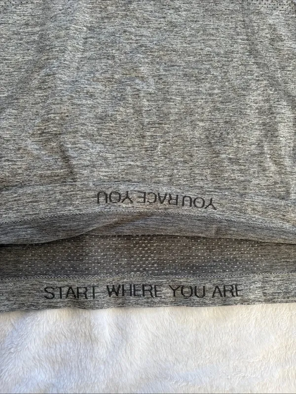 Lululemon size 10 Heather Gray swiftly tech tee short sleeve athletic gym preppy - Image 7
