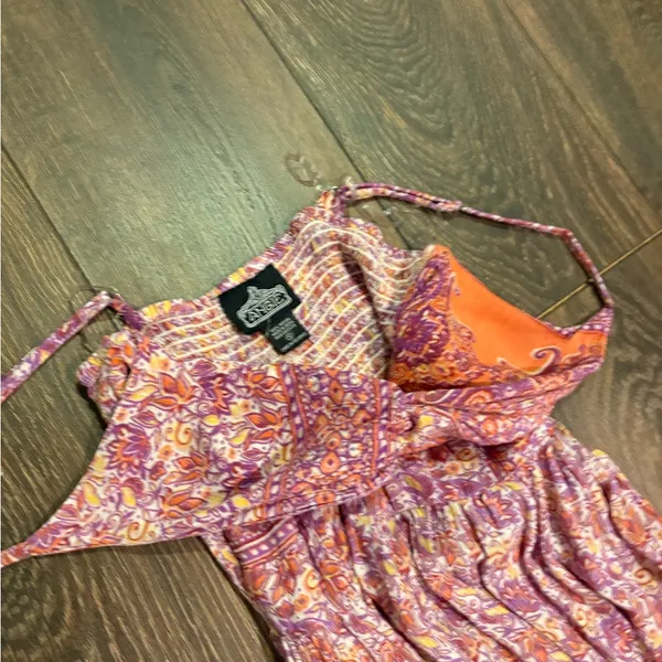 angie Pink and Orange Maxi Dress - Image 2