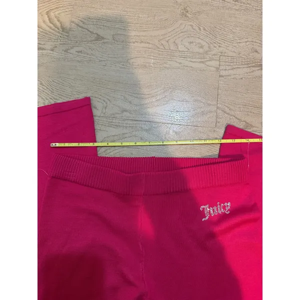 NWT Juicy Couture Vixen Pink Knit Tracksuit Set Hoodie Flare‎ Pants Small - Image 6