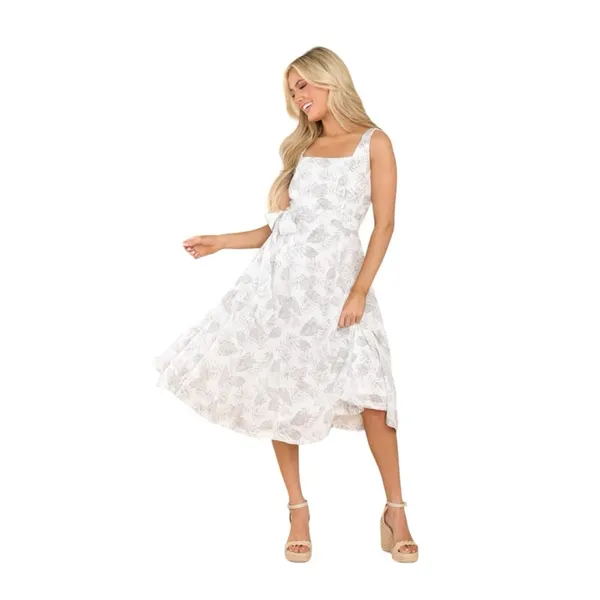 Anthropologie Aakaa NWT Floral Midi Dress Large Fit & Flare Garden Party - Image 16