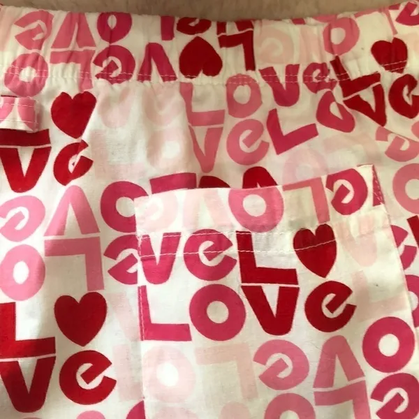 Aerie love sleepwear red white pink short - Image 5