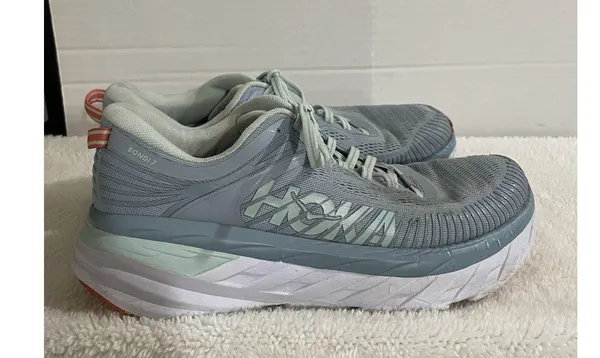 Size 9 - Hoka One One Bondi 7 Blue Fog Women’s - Image 3