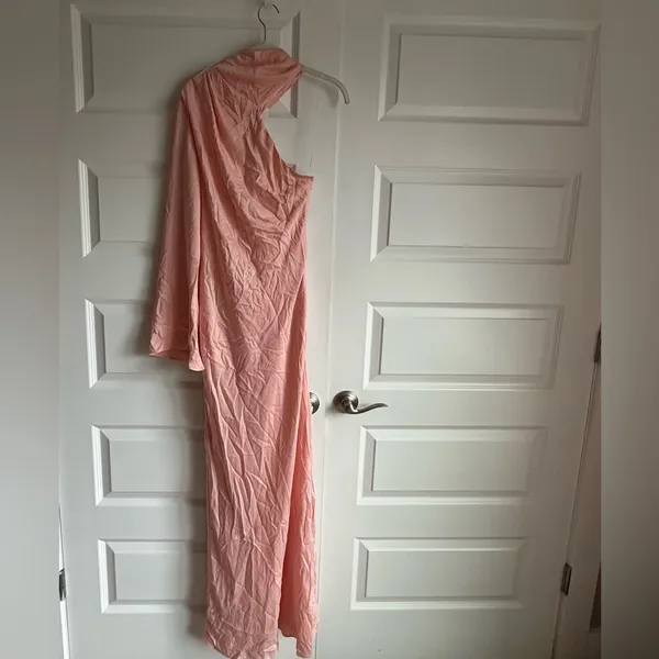 Significant Other Rhiannon One-Shoulder Sleeve High Neck Pink Maxi Gown 8‎ NWT - Image 6