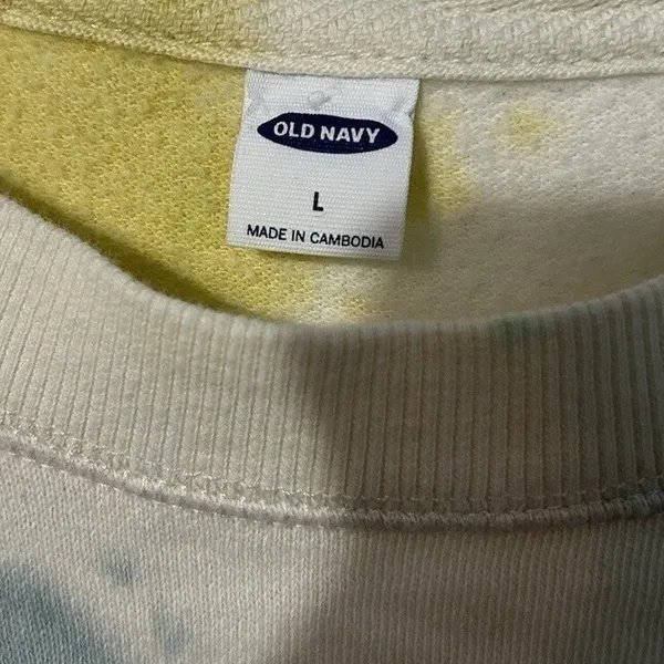 Old Navy Sweatshirt Women Large Multi Excellent Tie Dye Crewneck Pullover‎ - Image 2