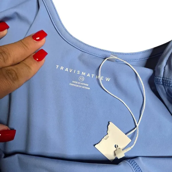 Travis Mathew‎ Dawn Glow Tank Romper in Cornflower Blue Size: XS - Image 6