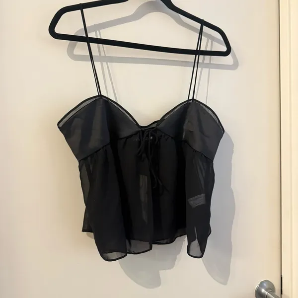 Nwt Zara Combination Satin Semi Sheer Camisole - Image 9